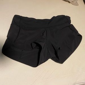 Black Lululemon size 2 athletic shorts.